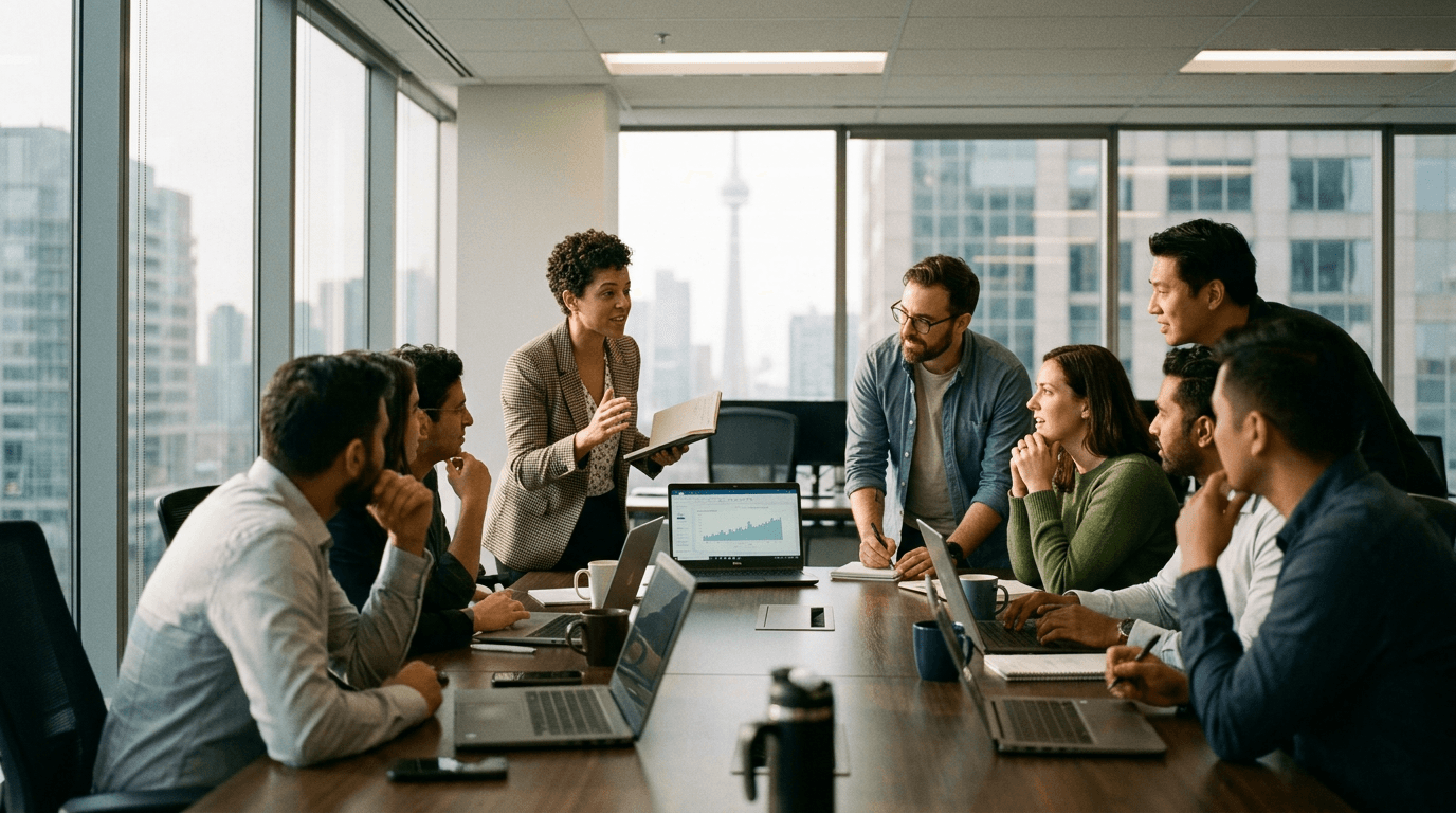 Cleva IT Solutions team collaborating in a modern office