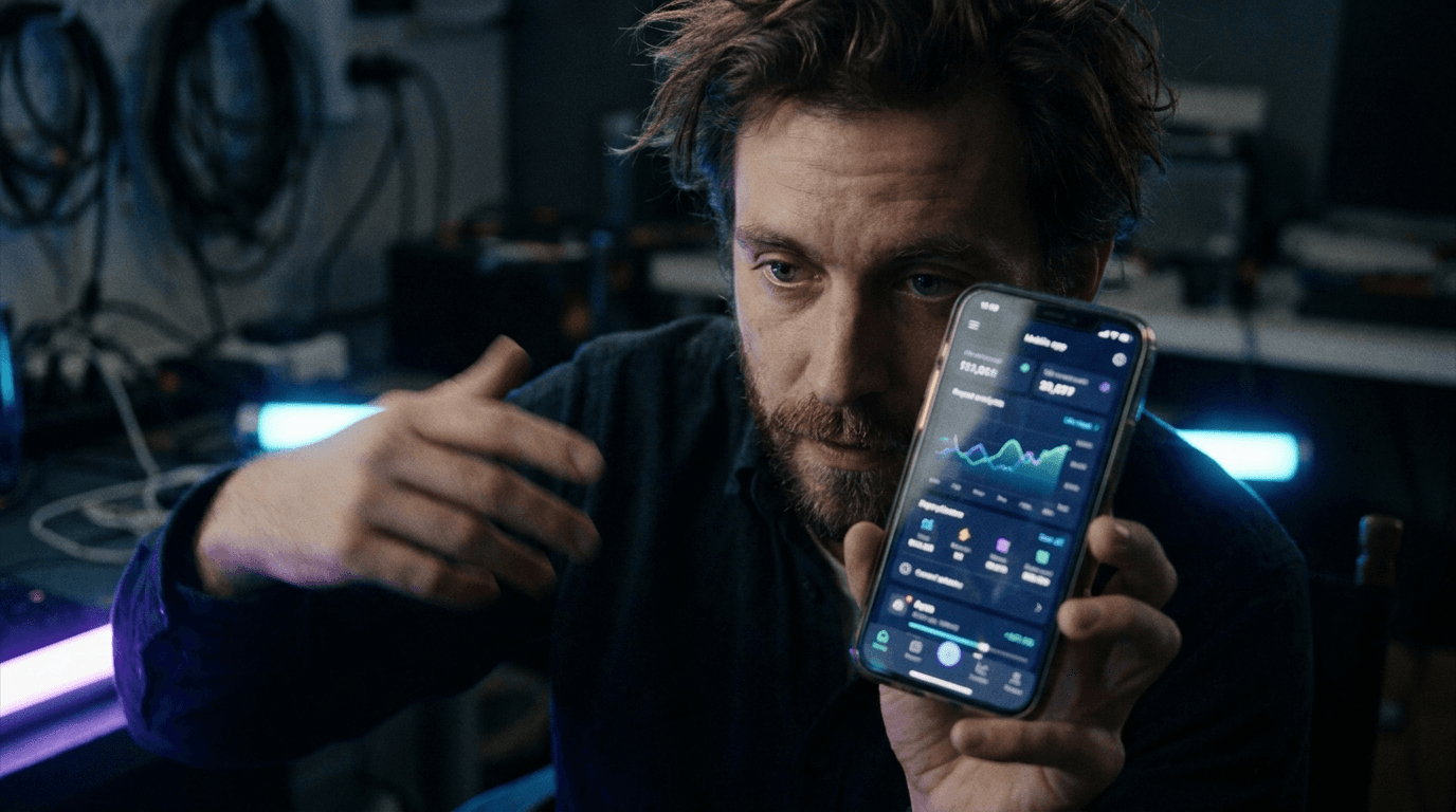 Mobile app development on a smartphone