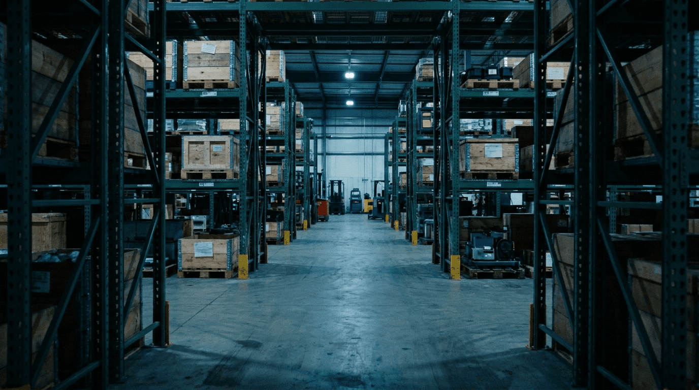 Server racks and IT hardware in a modern data centre